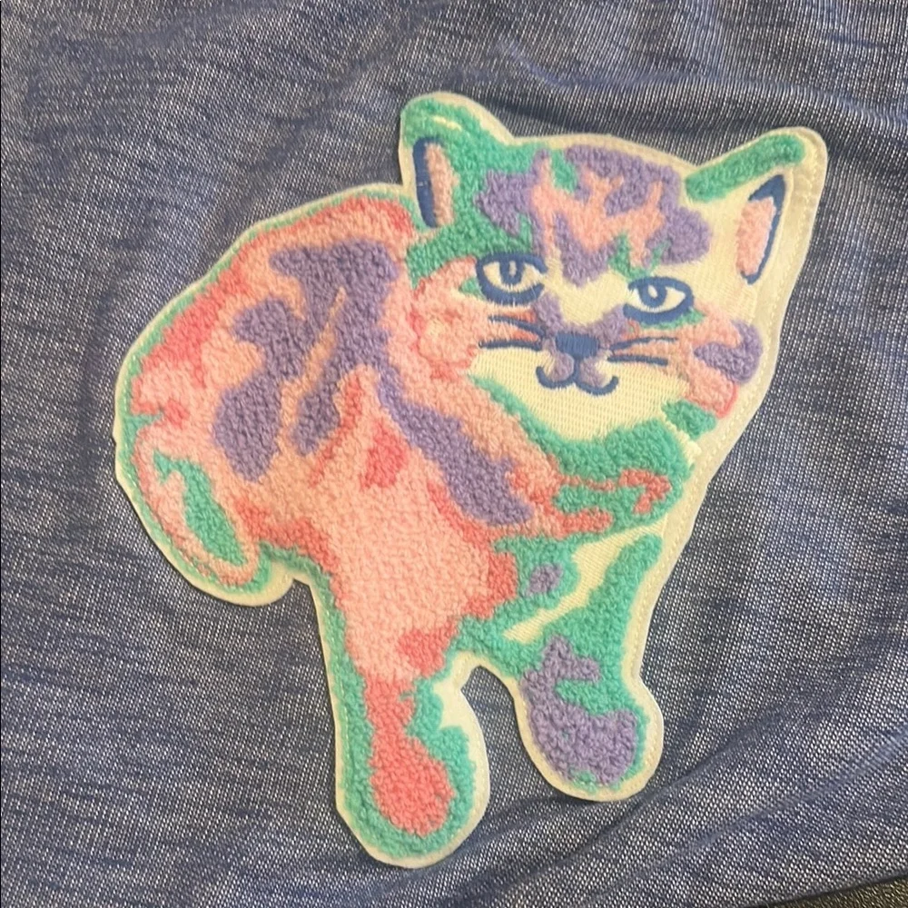 Cat & Jack Blue Kids dress with Colorful Cat Design